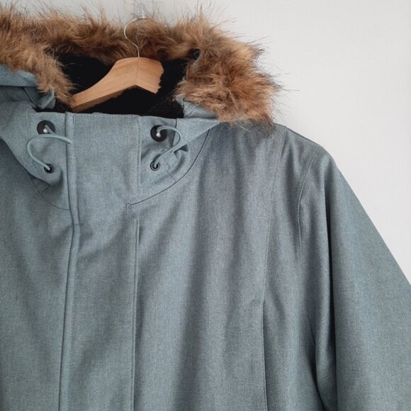 RIPZONE Primaloft Insulated Parka Winter Snow Jacket Faux Fur Hoodie Trim Sz XXL - Picture 4 of 14